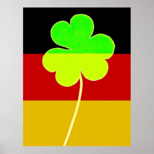 Poster Ruas Engraçadas, Patrick Flag Irish Shamrock.