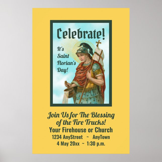 Poster Ruas. Florim com Balde (céu limpo; M 019) (Frente)