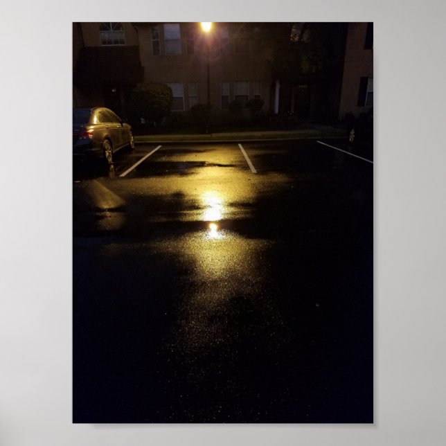 Poster Ruas Molhadas e Luzes de Rua (Frente)