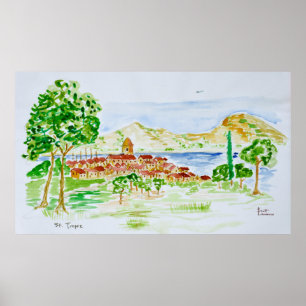 Poster Ruas.  Riviera, França