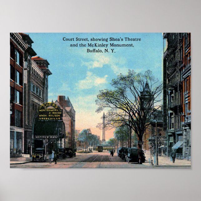 Poster Ruas, Teatro Shea, Buffalo, NY Vintage (Frente)
