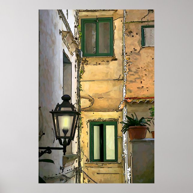 Pôster Ruas traseiras Amalfi (Frente)