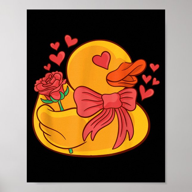 Poster Rubber Duck Valentines Day Rubber Duckie  (Frente)