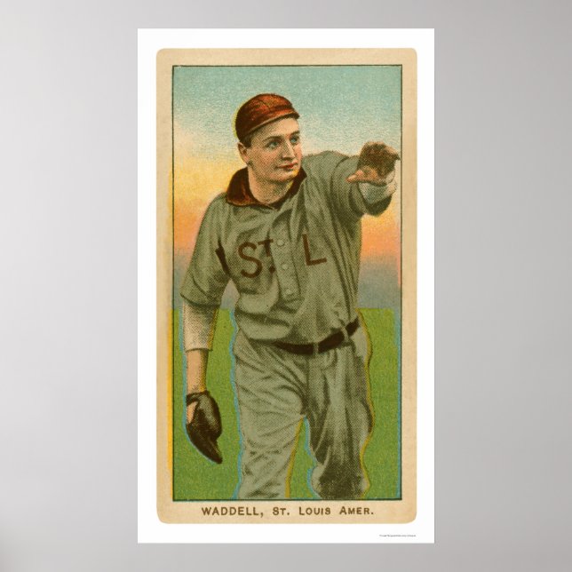 Poster Rube Waddell Baseball 1909 (Frente)