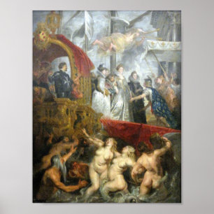 Poster Rubens - Chegada da Rainha em Marselha (Louvre)