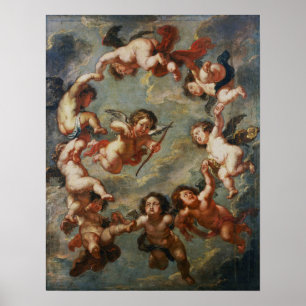 Poster Rubens - Decoração do teto de Putti