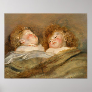 Poster Rubens - Duas crianças dormindo