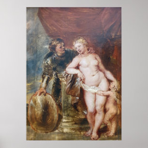 Poster Rubens - Mars, Venus e Cupid