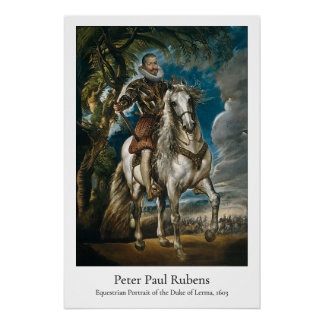 Pôster Rubens – Retrato Equestre do Duque de Lerma