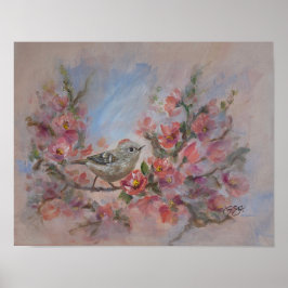 Poster Rubi-Crowned Kinglet Ave