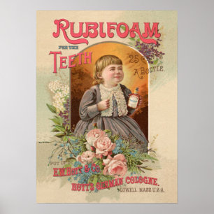 Poster Rubifoam para o Anúncio dos Dentes