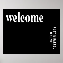 Poster Ruby Black Modern Wedding