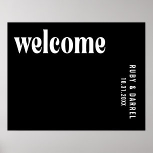 Poster Ruby Black Modern Wedding