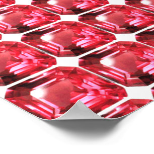 Poster Ruby Gemstone Pink