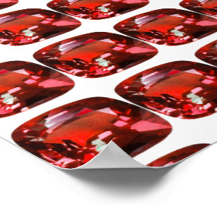 Poster Ruby Gemstone Red