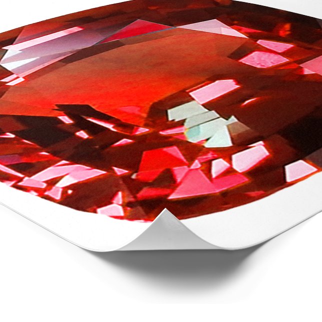 Poster Ruby Gemstone Red (Borda)