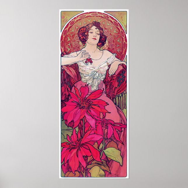 Poster Ruby (Quatro Joias), Alphonse Mucha (Frente)
