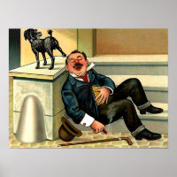 RUDE AWAKENING Vintage Dog Art