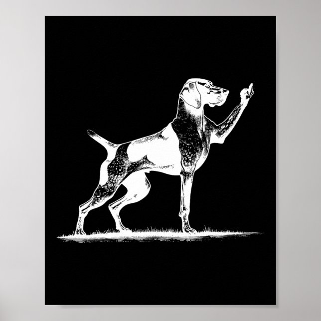 Poster Rude Pointer Dog Hole German Shorthaired Pointer D (Frente)