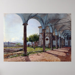 Poster Rudolf von Alt View do Sant'Onofrio on Roma