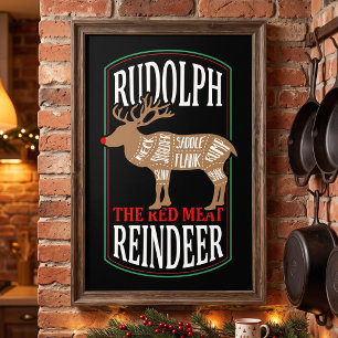 Poster Rudolph Carne Vermelha Rena Homem Caverna Caçado