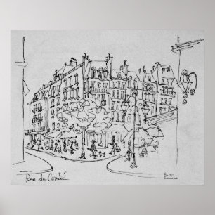 Pôster Rue de Conde  Jardin du Luxembourg, Paris