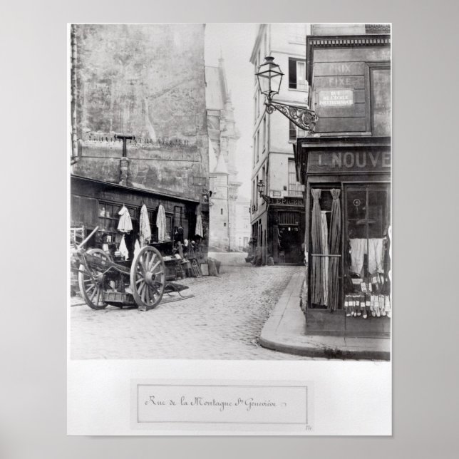 Poster Rue de la Montagne Sainte-Genevieve (Frente)