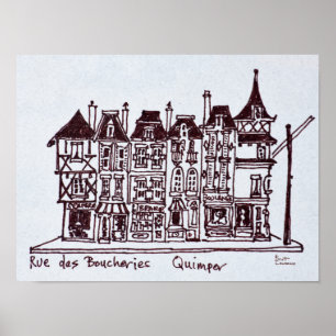 Pôster Rue des Boucheries  Brittany, França