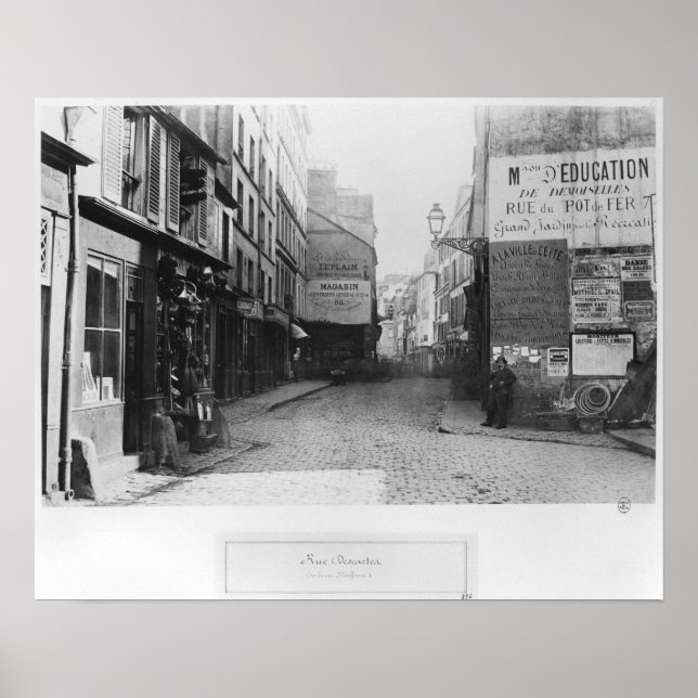 Pôster Rue Descartes, da Rue Mouffetard, Paris (Frente)