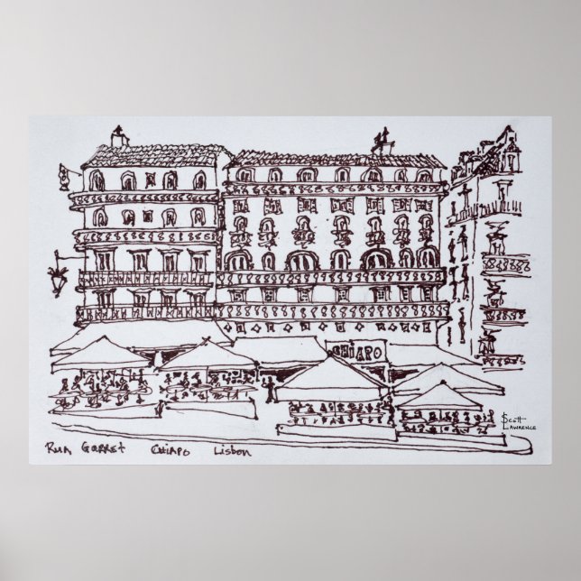 Poster rue Garrett, Chiado | Lisboa, Portugal (Frente)