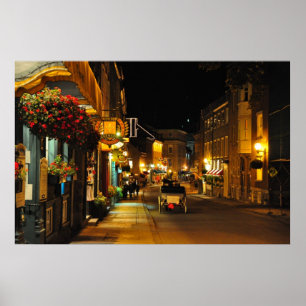 Pôster Rue Rua... Louis Horse Drawn Carruagem do Quebec