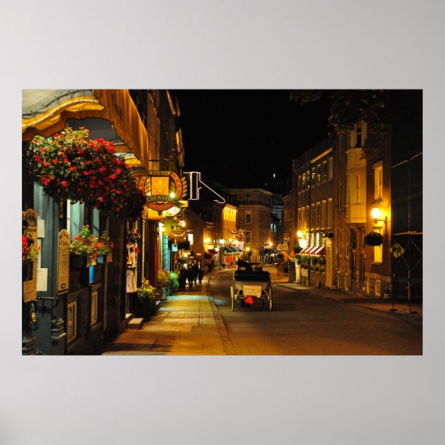 Pôster Rue Rua... Louis Horse Drawn Carruagem do Quebec (Frente)