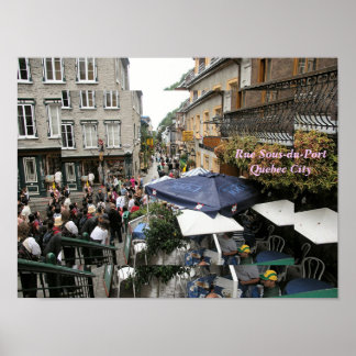 Poster Rue Sous-du-Fort - Cidade do Quebec