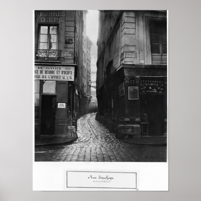 Poster Rue Tirechape, da rue St. Honore, Paris (Frente)