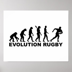 Poster Rugby da evolução