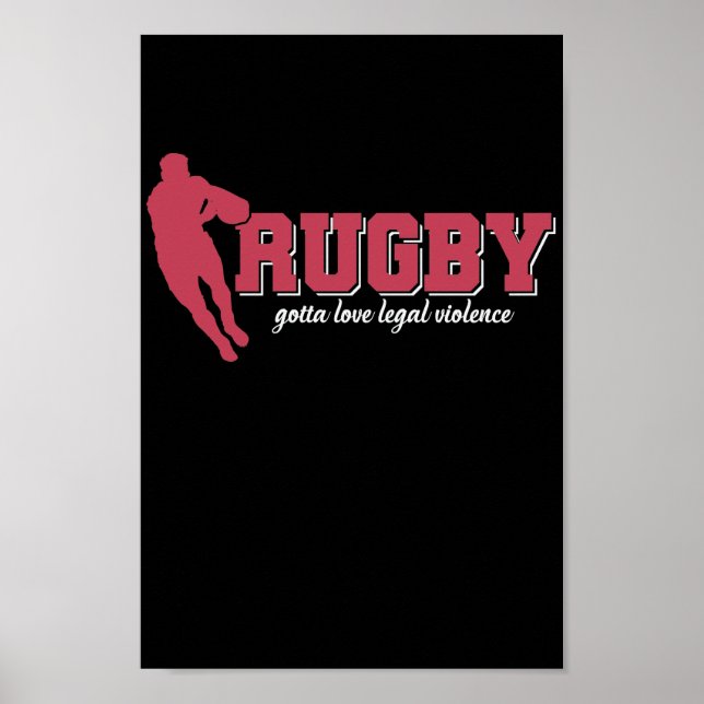 Poster Rugby Gotta Adora Violência Jurídica Futebol (Frente)