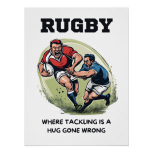 Pôster Rugby, Onde A Luta É Um Abraço, Enganou-Se