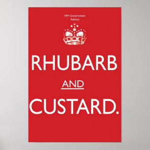 Pôster ruibarbo e creme