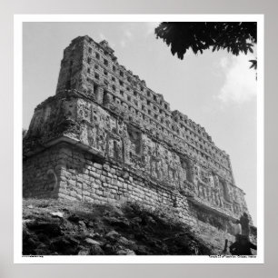 Poster Ruínas antigas: Templo 33 de Yaxchilan