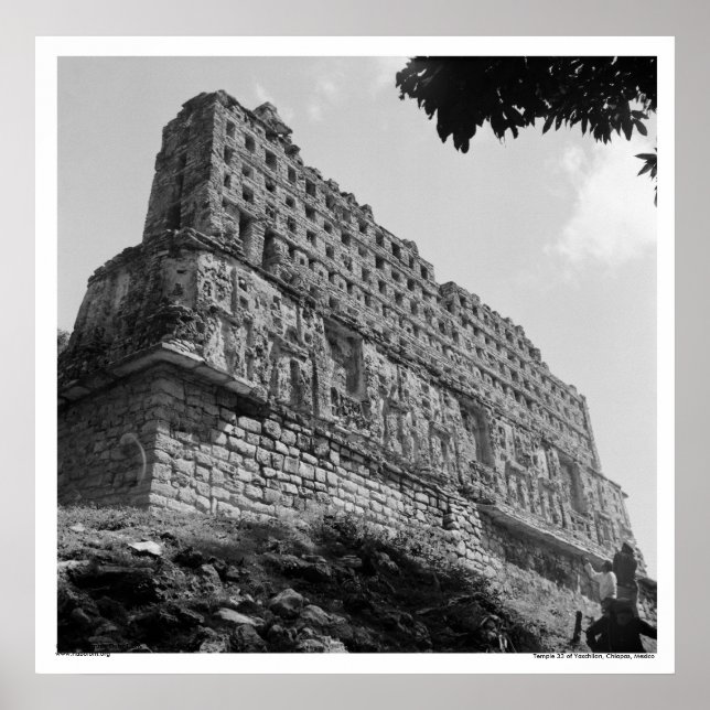 Poster Ruínas antigas: Templo 33 de Yaxchilan (Frente)