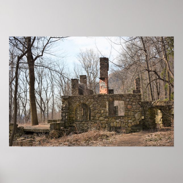 Poster Ruínas Cornish da propriedade (Frente)