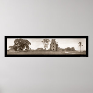 Pôster Ruínas da foto velha 1930 de Panamá