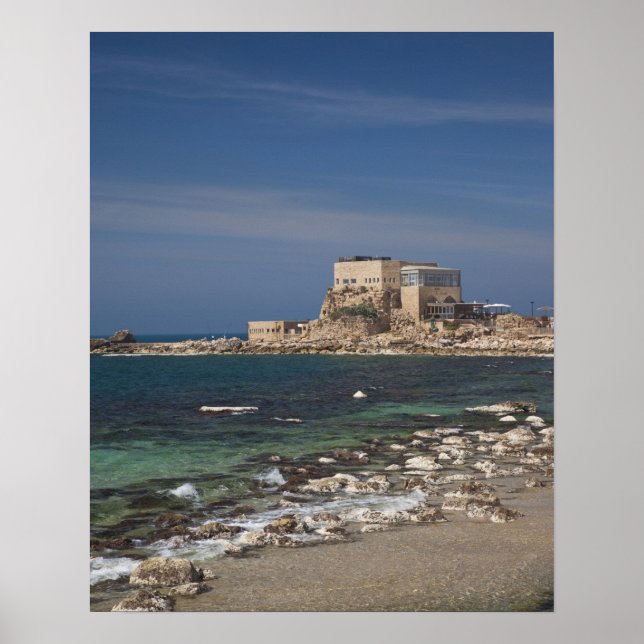 Poster Ruínas de Caesarea do porto construído por Herod,  (Frente)