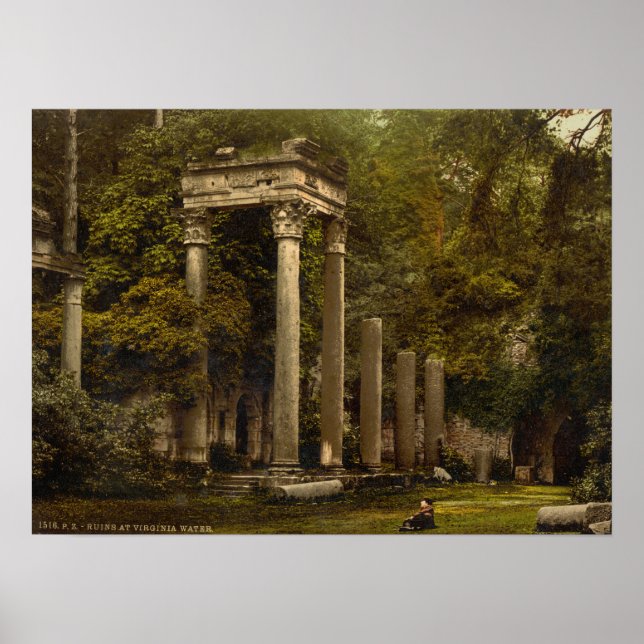 Pôster Ruínas em Virginia Water, Windsor, Berkshire (Frente)
