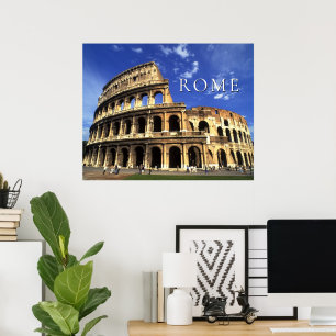 Poster Ruínas Famosas do Coliseu Roma Itália