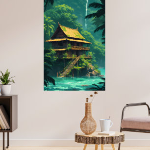 Poster Rumah Escondido na Floresta Tropical