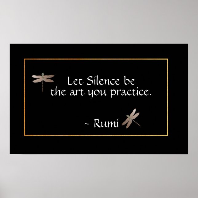 Poster Rumi Silence Cote & Dragonfly (Frente)