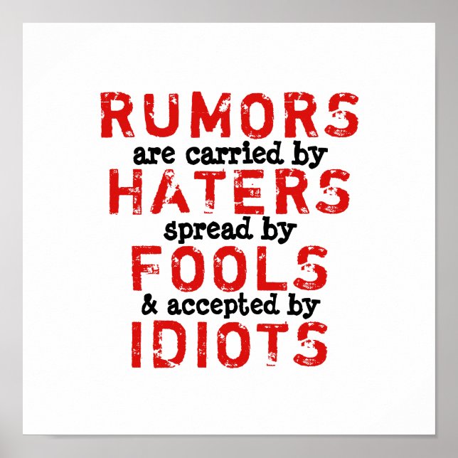 Poster RUMORES - MUDAR COR / Opção Canvas - (Frente)