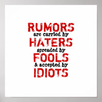 POSTER RUMORS ~ 12x12