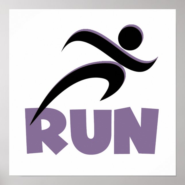 Poster RUN RUN Purple (Frente)